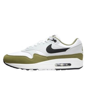 Buty do chodzenia dla dorosłych Nike Air Max 1 White Black Medium Olive