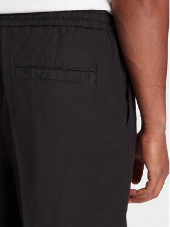 Mustang Szorty materiałowe Linen 1016459 Czarny Loose Fit