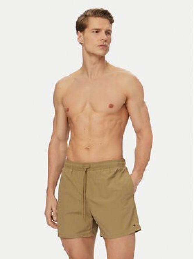 Tommy Hilfiger Szorty kąpielowe UM0UM03477 Khaki Regular Fit
