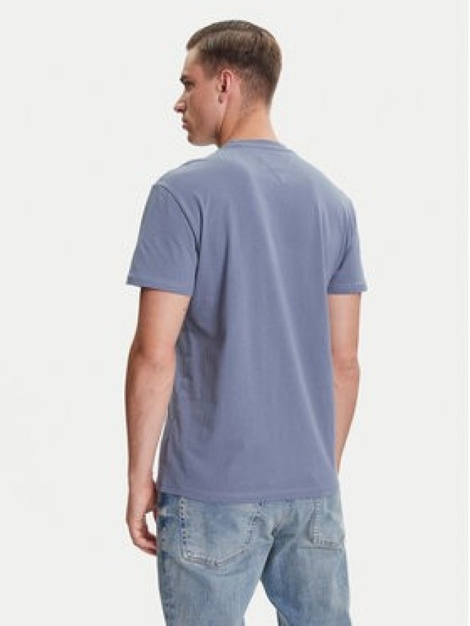 Tommy Jeans T-Shirt Linear Logo DM0DM20744 Niebieski Regular Fit