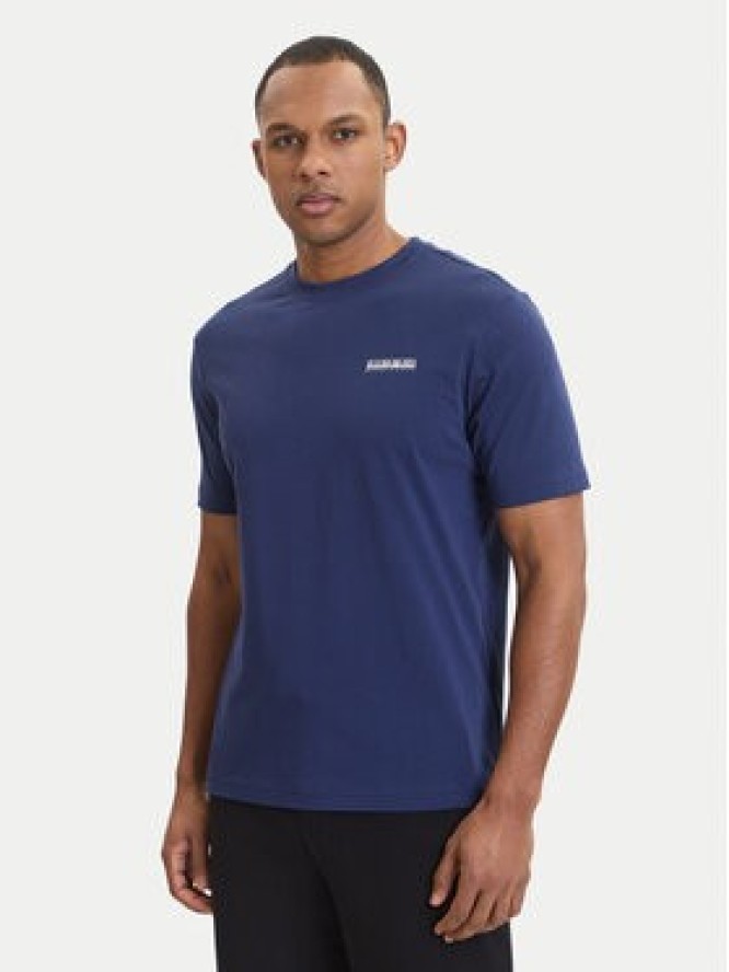 Napapijri T-Shirt S-Flint NP0A4FZZ Granatowy Regular Fit