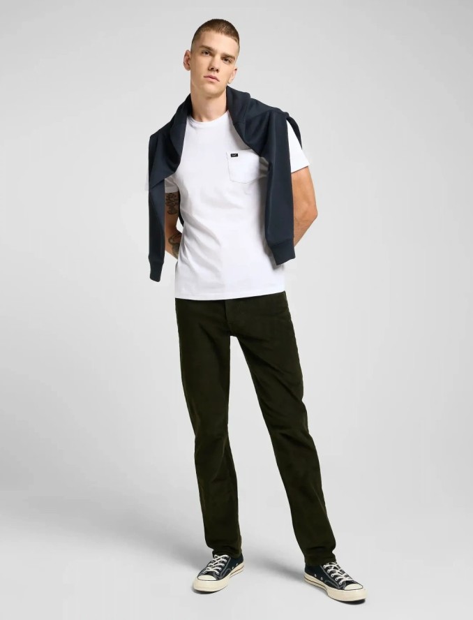 MĘSKIE SPODNIE LEE DAREN ZIP FLY OLIVE NIGHT 112373982