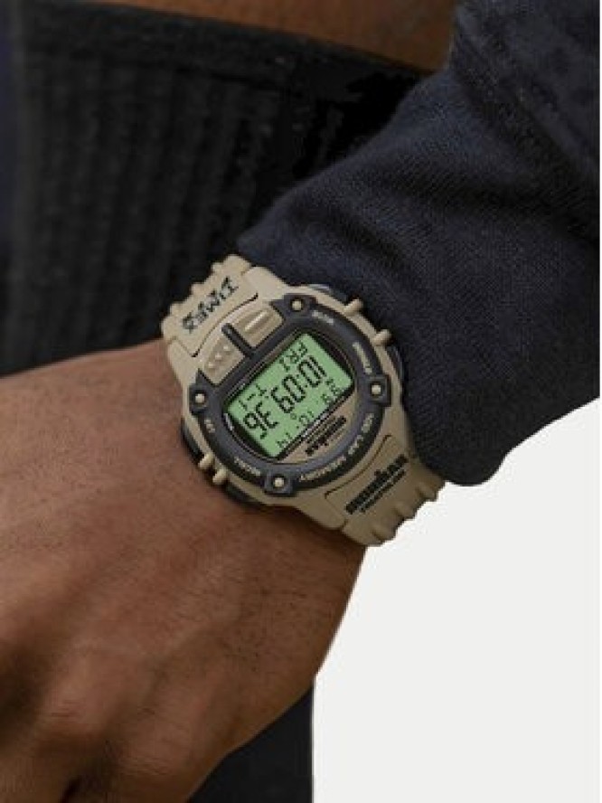 Timex Zegarek Ironman Flix 100 Lap TW5M63100 Beżowy