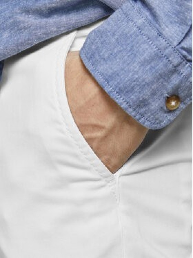 Jack & Jones Chinosy Marco 12150148 Biały Slim Fit