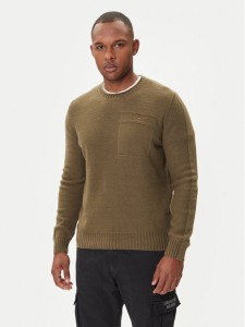 Aeronautica Militare Sweter 252MA1586UL00904 Zielony Regular Fit