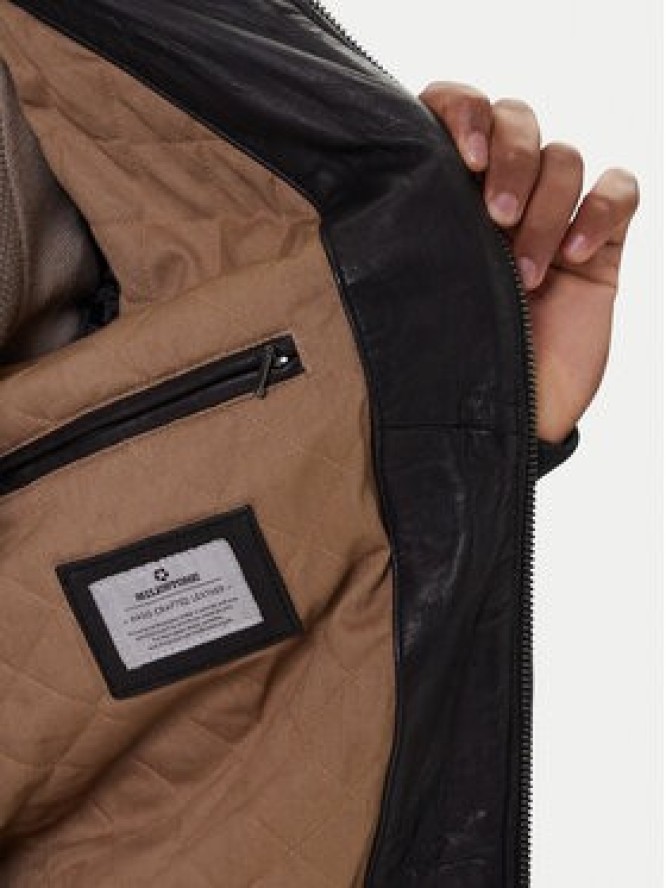 Milestone Kurtka skórzana Tom 531041 21070 Czarny Regular Fit