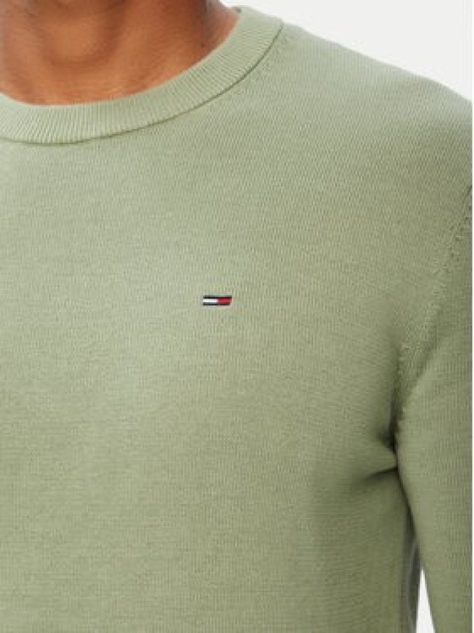 Tommy Jeans Sweter Essential DM0DM22853 Zielony Slim Fit