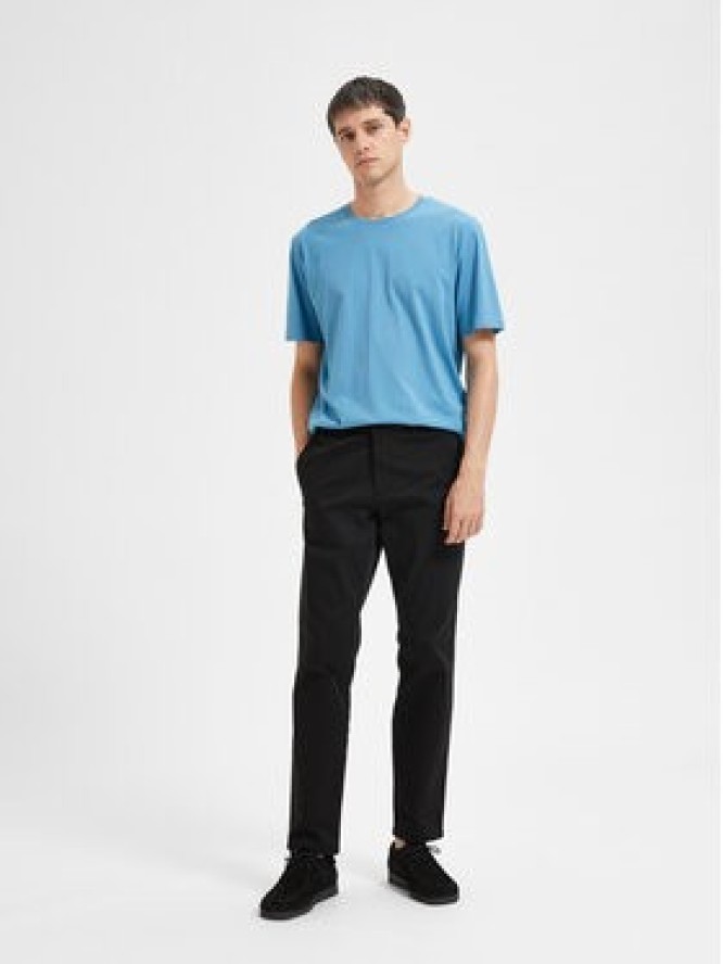 Selected Homme Chinosy New 16087663 Czarny Slim Fit