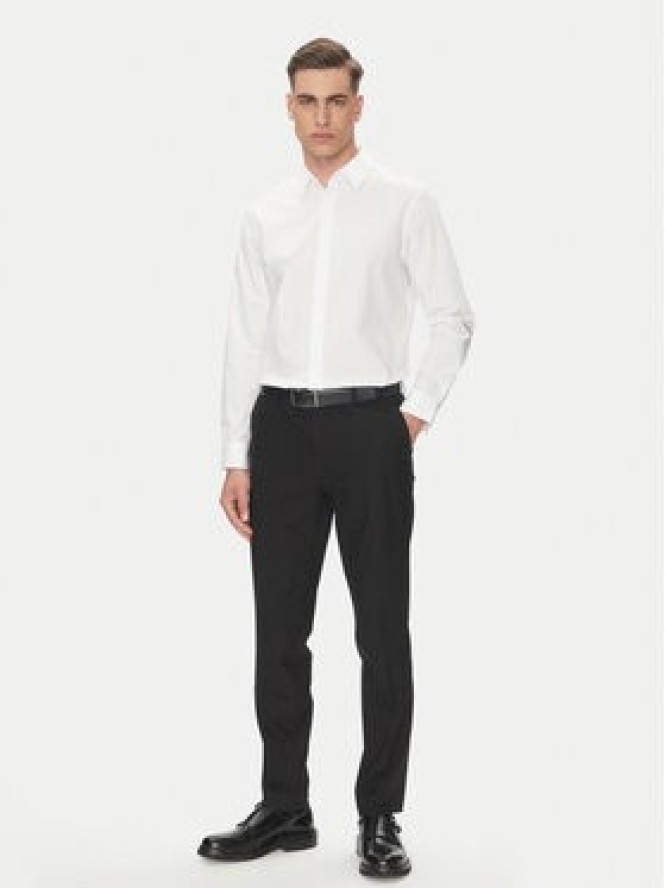Calvin Klein Koszula LV04LB148G Biały Slim Fit