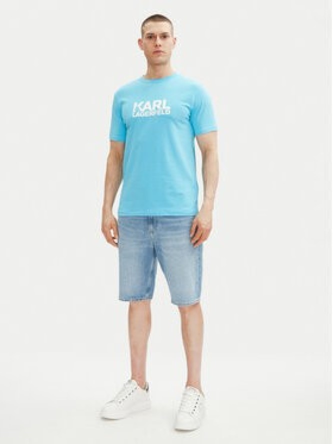 KARL LAGERFELD T-Shirt 755087 552235 Błękitny Regular Fit