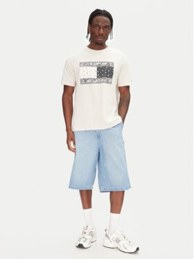 Tommy Jeans T-Shirt Paisley Flag DM0DM20810 Beżowy Relaxed Fit