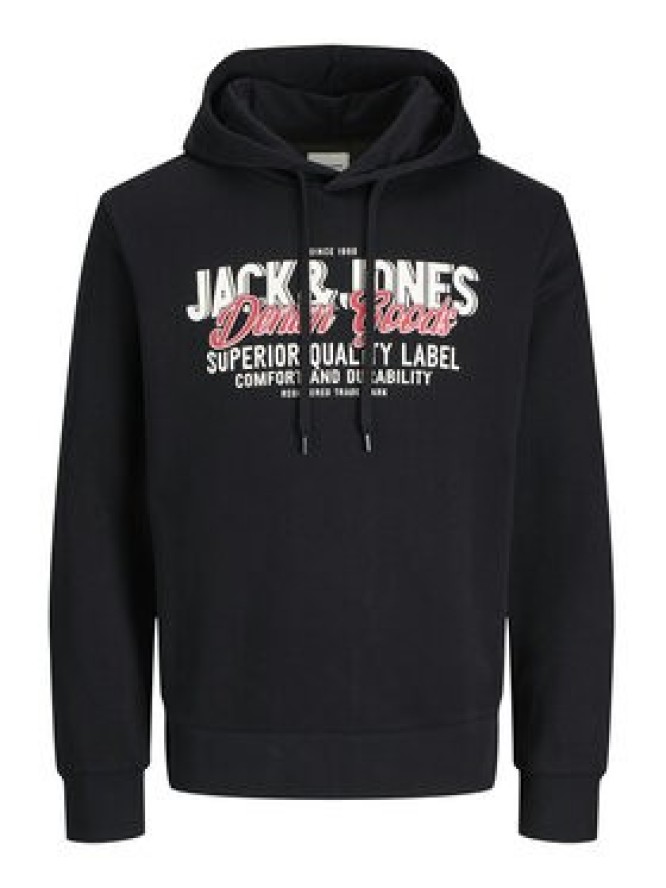 Jack & Jones Bluza Logo 12279649 Czarny Regular Fit