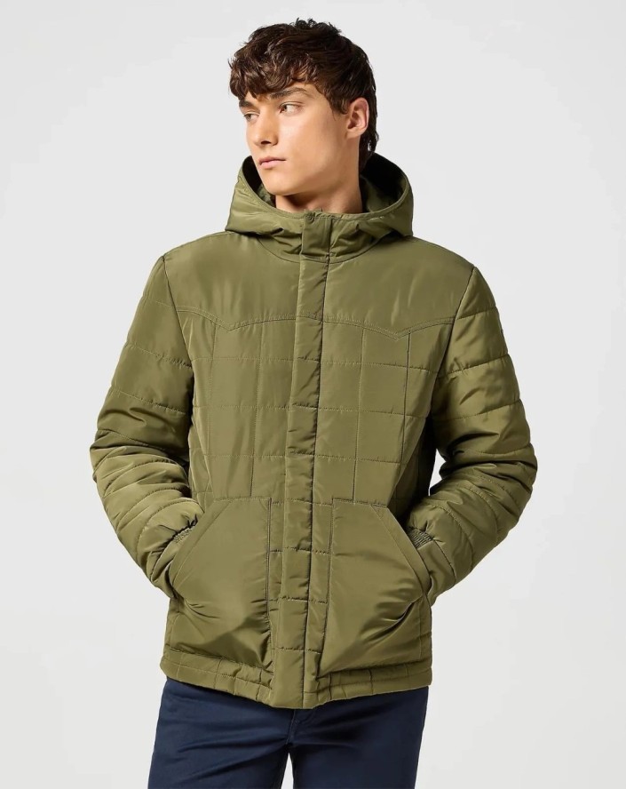 WRANGLER MESKA KURTKA TRANSITIONAL PUFFER IVY GREEN 112357207 W4E2016396