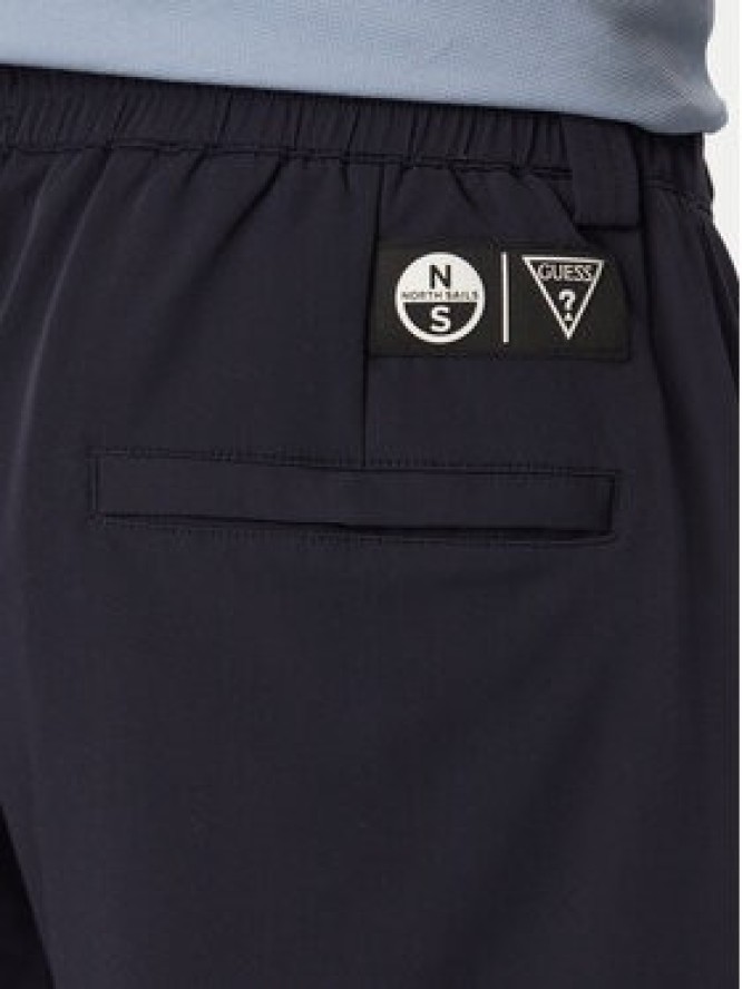 Guess Szorty materiałowe M6GD36 W2169 Granatowy Regular Fit