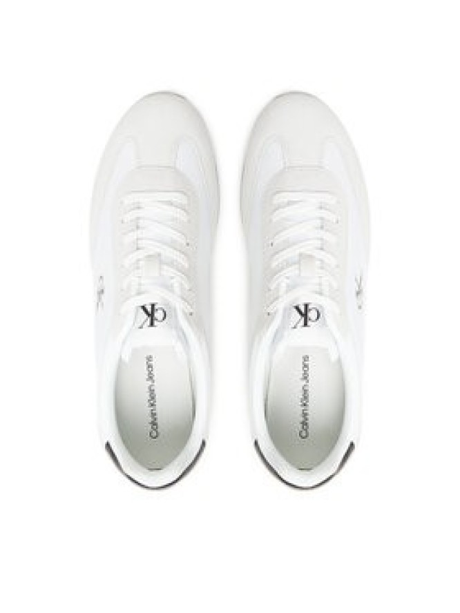 Calvin Klein Jeans Sneakersy Retro Runner Lace Up Ny-Su YM0YM01325 Biały