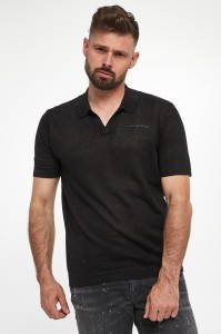 Polo męskie lniane KARL LAGERFELD
