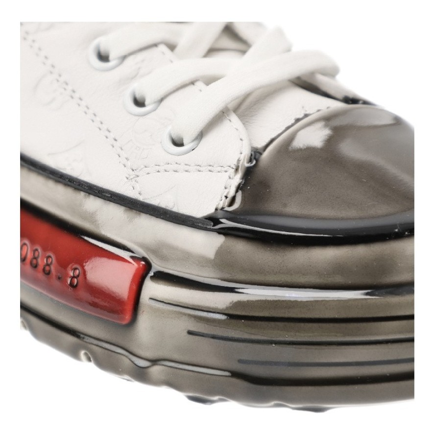 Białe Sneakersy John Doubare Sportowe Obuwie Męskie Premium