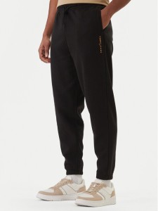Tommy Jeans Spodnie dresowe Linear DM0DM23014 Czarny Regular Fit