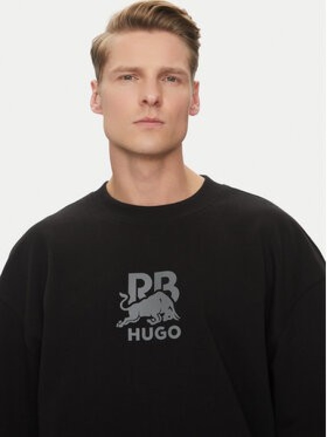HUGO Bluza Dahrain_RB 50542806 Czarny Regular Fit