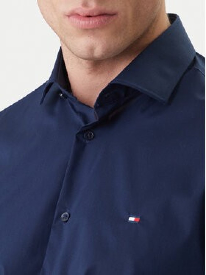 Tommy Hilfiger Koszula MW0MW43122 Granatowy Slim Fit