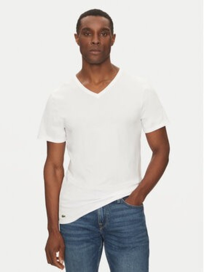 Lacoste Komplet t-shirtów TH9008 Biały Slim Fit