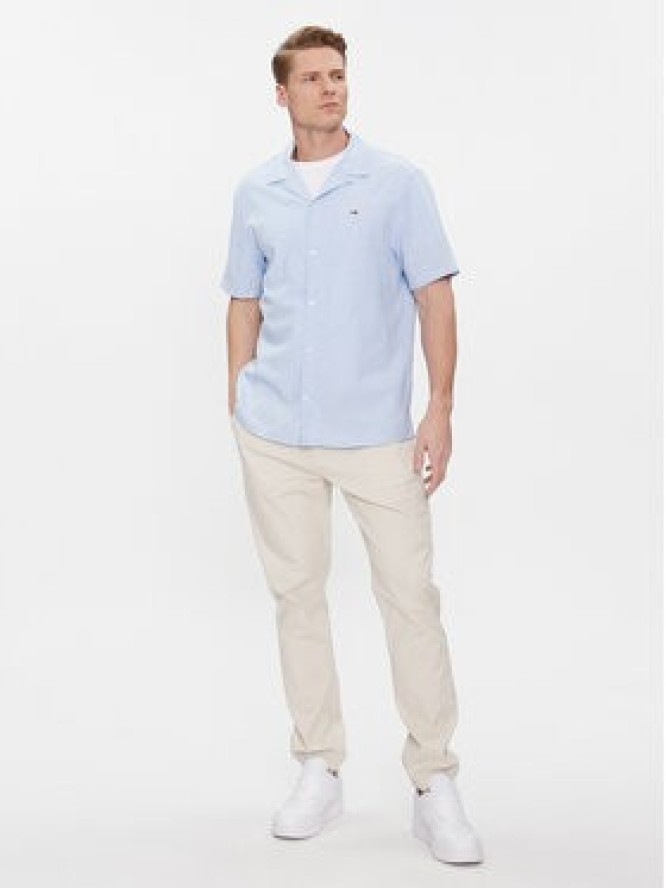 Tommy Jeans Koszula Camp DM0DM18963 Błękitny Regular Fit