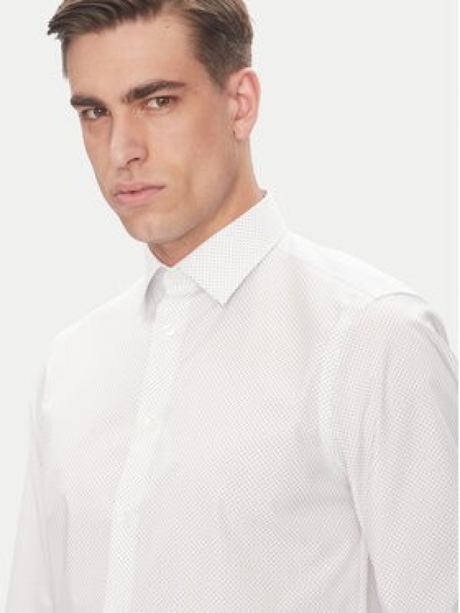 Calvin Klein Koszula LV019EU029 Biały Slim Fit