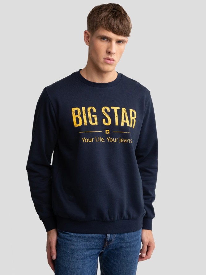 Bluza męska z logo BIG STAR granatowa Setor 403