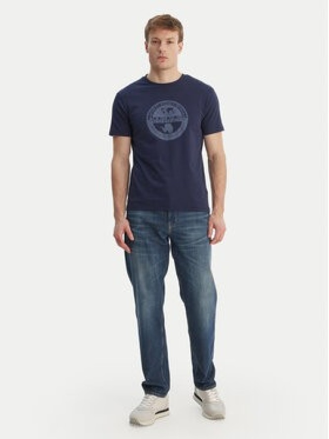 Napapijri T-Shirt S-Mahsa NP0A4FZB Granatowy Regular Fit