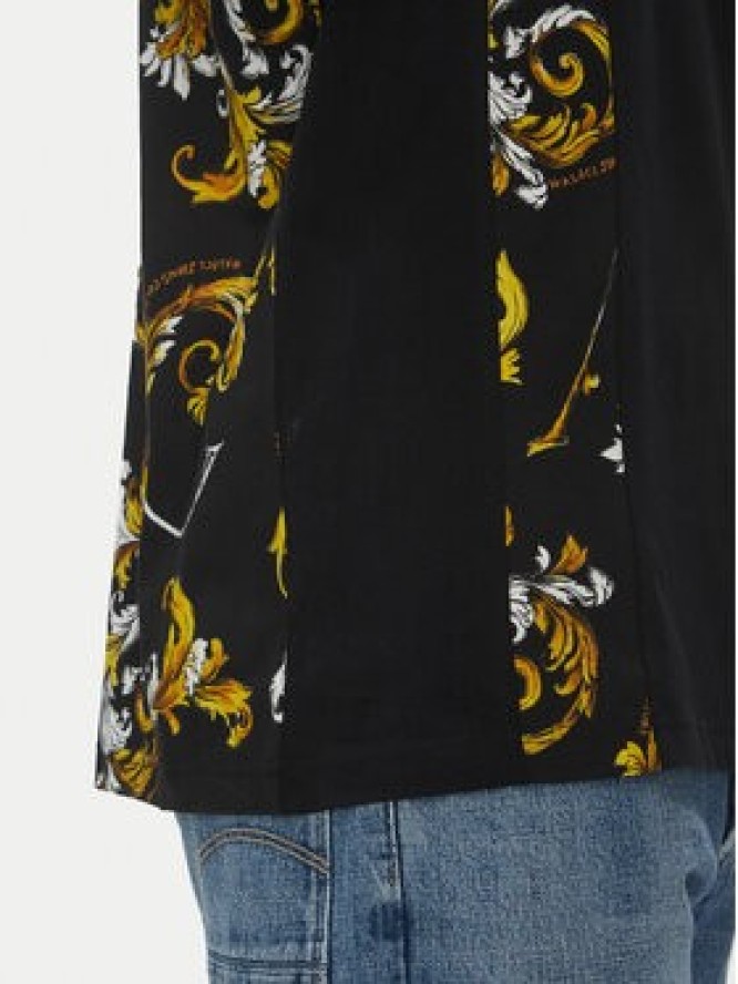 Versace Jeans Couture T-Shirt 78GAH615 Czarny Regular Fit