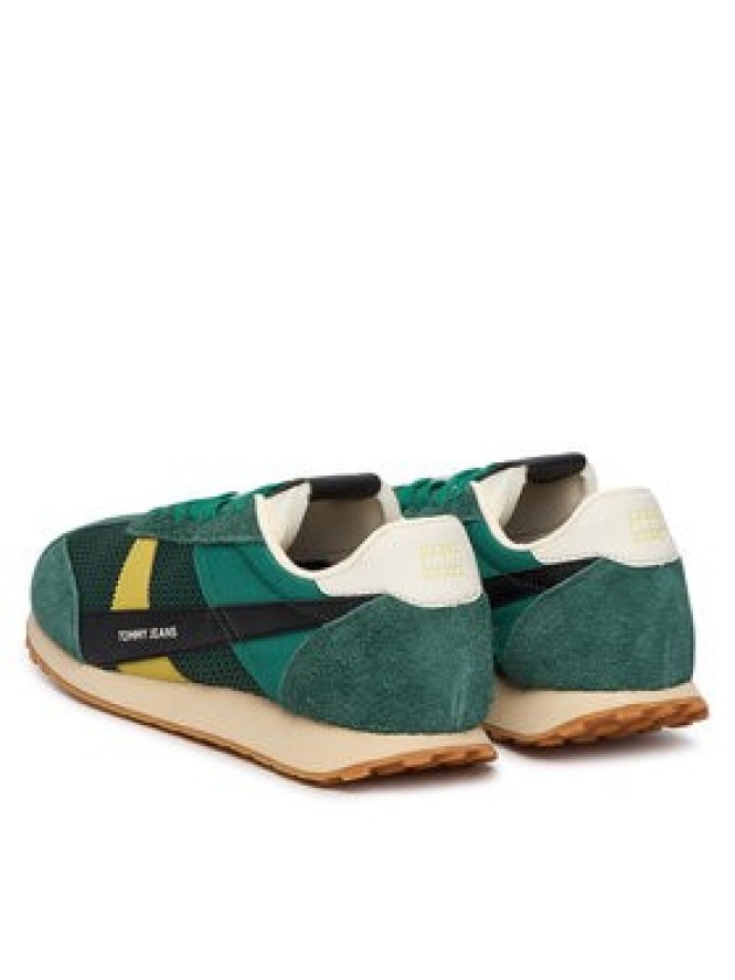 Tommy Jeans Sneakersy Retro Runner Archive Open Mesh EM0EM01715 Zielony