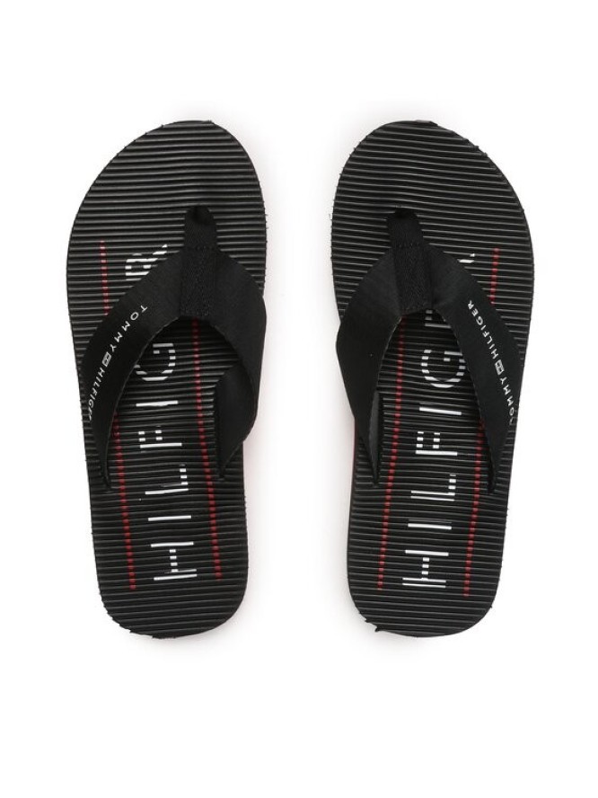 Tommy Hilfiger Japonki Massage Footbed FM0FM04474 Czarny
