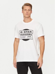 G-Star Raw T-Shirt Originals D25443-8415 Biały Regular Fit