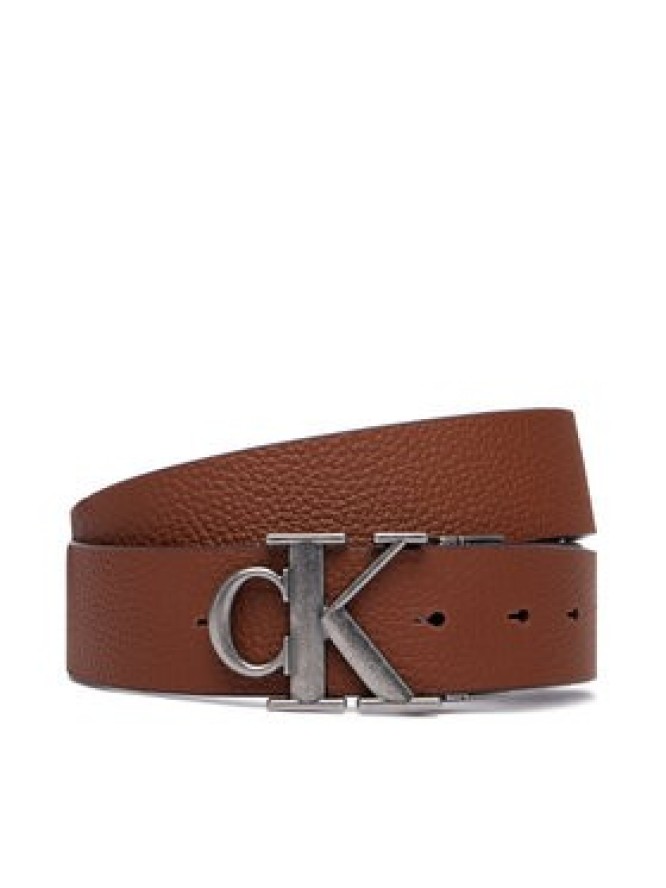 Calvin Klein Pasek Ck Buckle Tumbled 35Mm Adj/Rev LV04D7049G Brązowy