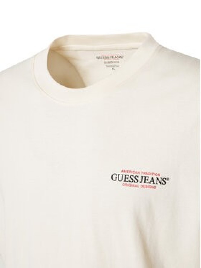 Guess Jeans T-Shirt M4BI75 K8FQ4 Écru Overshirt Fit