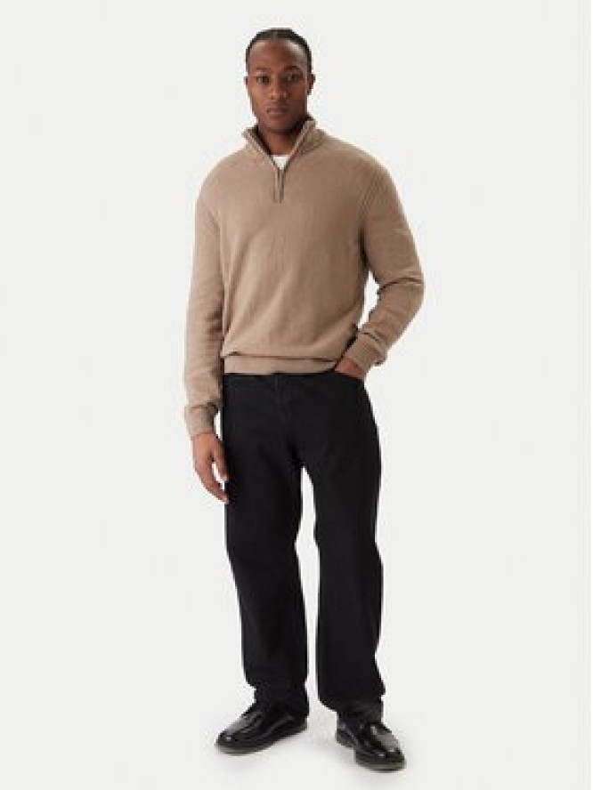 Jack & Jones Sweter Point 12287316 Beżowy Relaxed Fit