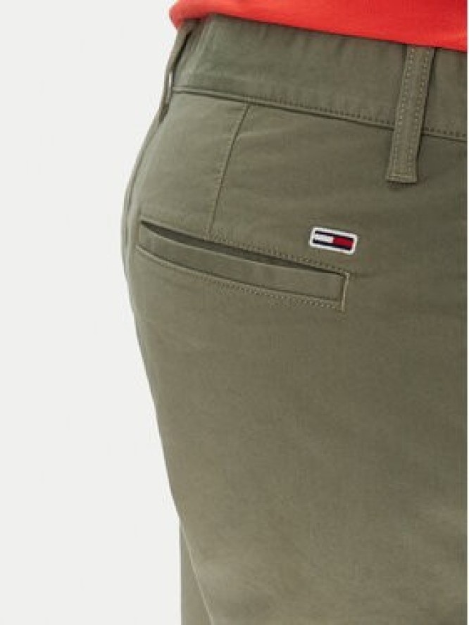 Tommy Jeans Szorty materiałowe Scanton DM0DM21949 Zielony Regular Fit