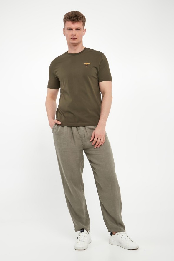 T-shirt męski z logo AERONAUTICA MILITARE