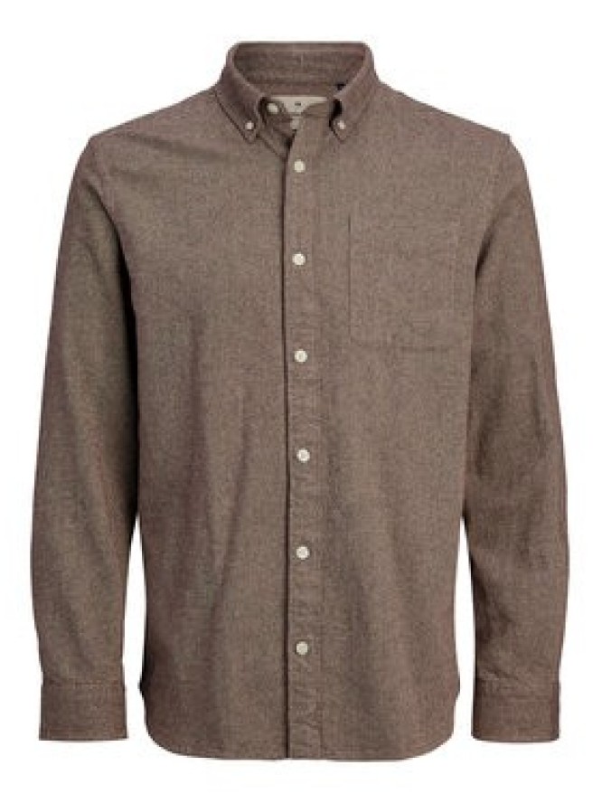 Jack & Jones Koszula Blubrook 12282353 Beżowy Regular Fit