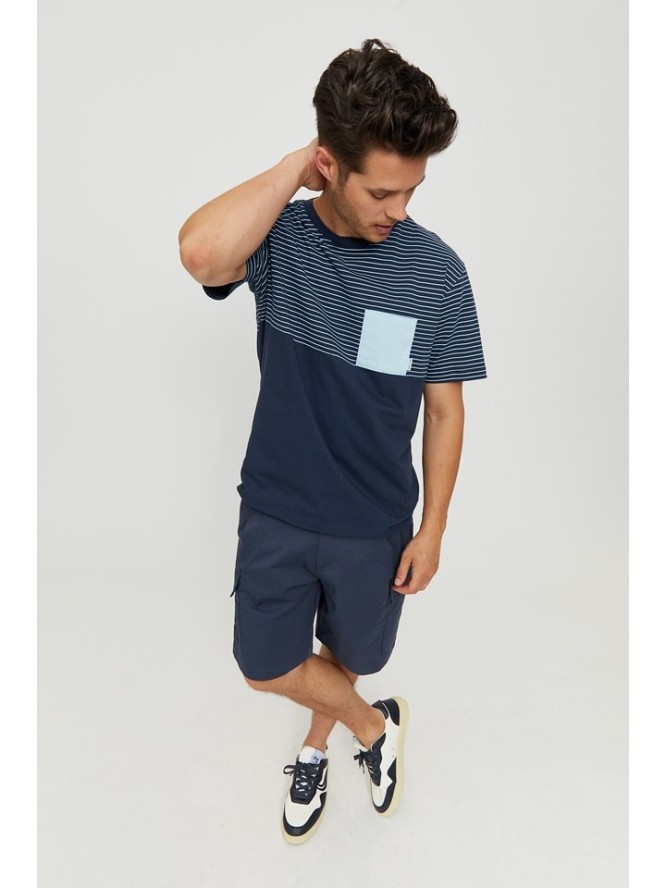 MAZINE Koszulka "Felton" w kolorze granatowym rozmiar: S