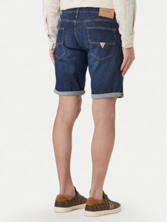 Guess Szorty jeansowe M6GD01 D0754 Niebieski Regular Fit