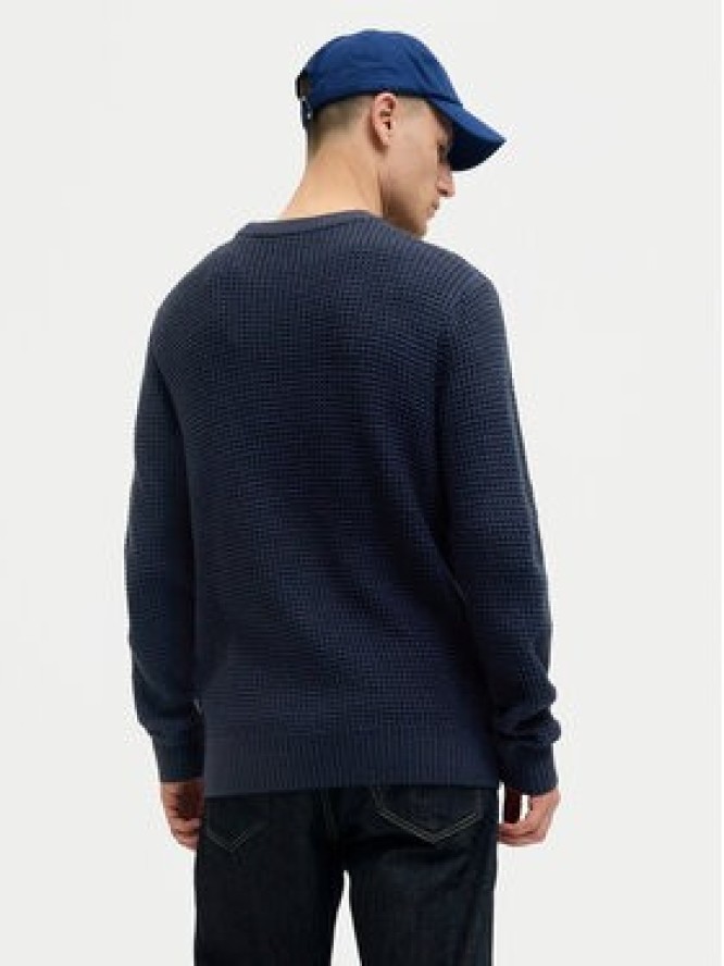 Jack & Jones Sweter Global 12287594 Granatowy Regular Fit