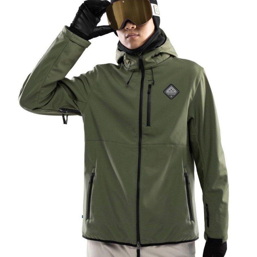 Męska kurtka snowboardowa Sporty zimowe Siroko W2 Army