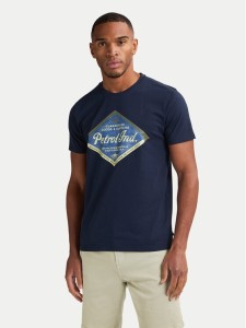 Petrol Industries T-Shirt M-1050-TSR634 Granatowy Regular Fit