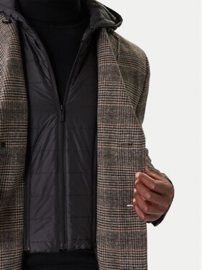 KARL LAGERFELD Płaszcz wełniany 455733 554755 Szary Regular Fit