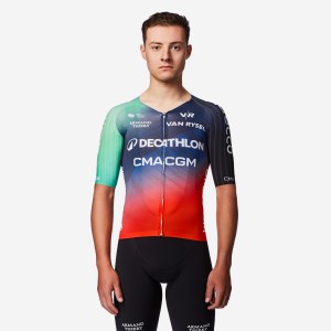 Koszulka na rower szosowy Van Rysel RCR-R oficjalna Decathlon CMA CGM