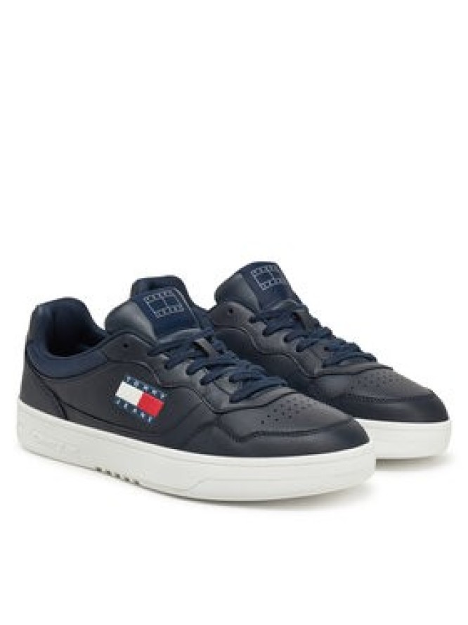Tommy Jeans Sneakersy (New) Tjm Cupsole Leather Ess EM0EM01443 Granatowy