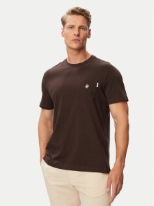 Beverly Hills Polo Club T-Shirt P-SS26M-TS414000 Brązowy Regular Fit