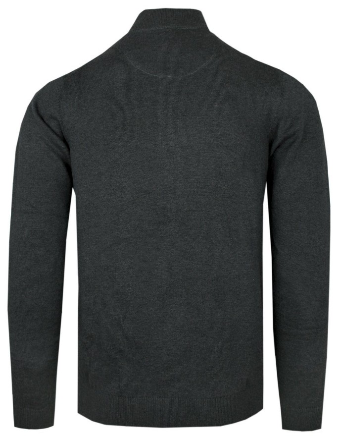 Rozpinany Sweter Bawełniany (Kardigan) - Adriano Guinari - Grafitowy