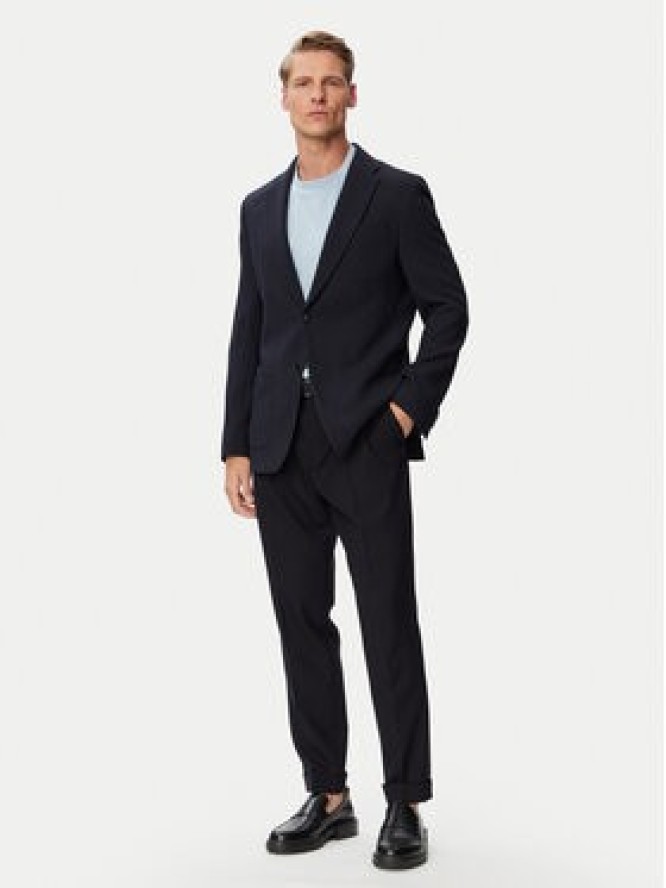 BOSS Marynarka H-Hutson-3PP-263 50567514 Granatowy Slim Fit